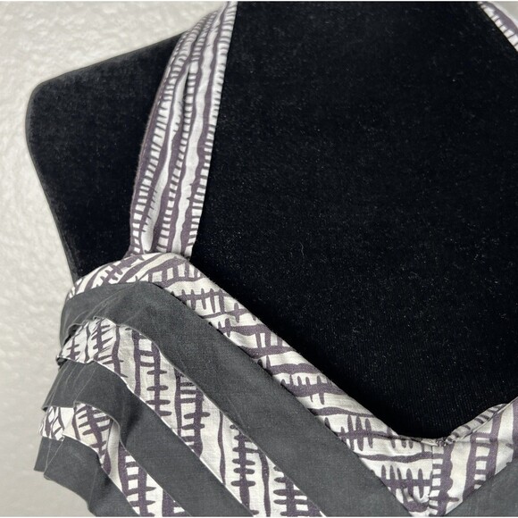 Vintage 1950s Sz 2P Black & White Full Skirt Halter Party Dress Rockabilly+Vest - Picture 5 of 12